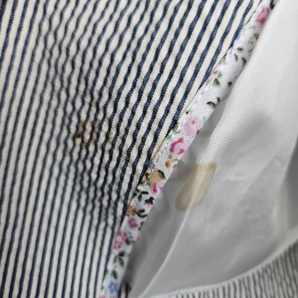 Of the Cloth Made in Italy Womens Gray White Structured Blazer No Size Tag - Picture 11 of 16